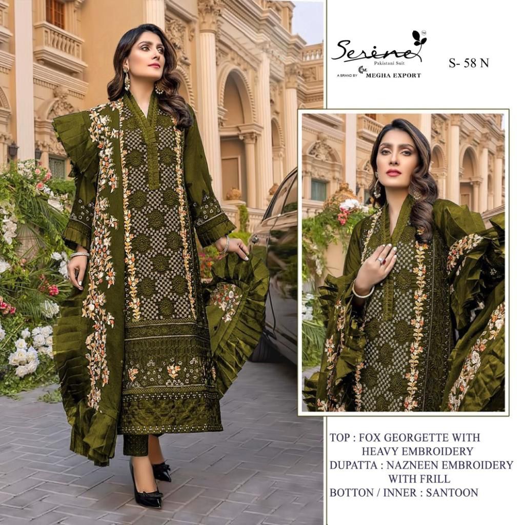 Serene S 58 Festive Wear Embroidery Wholesale Pakistani Salwar Suit Catalog